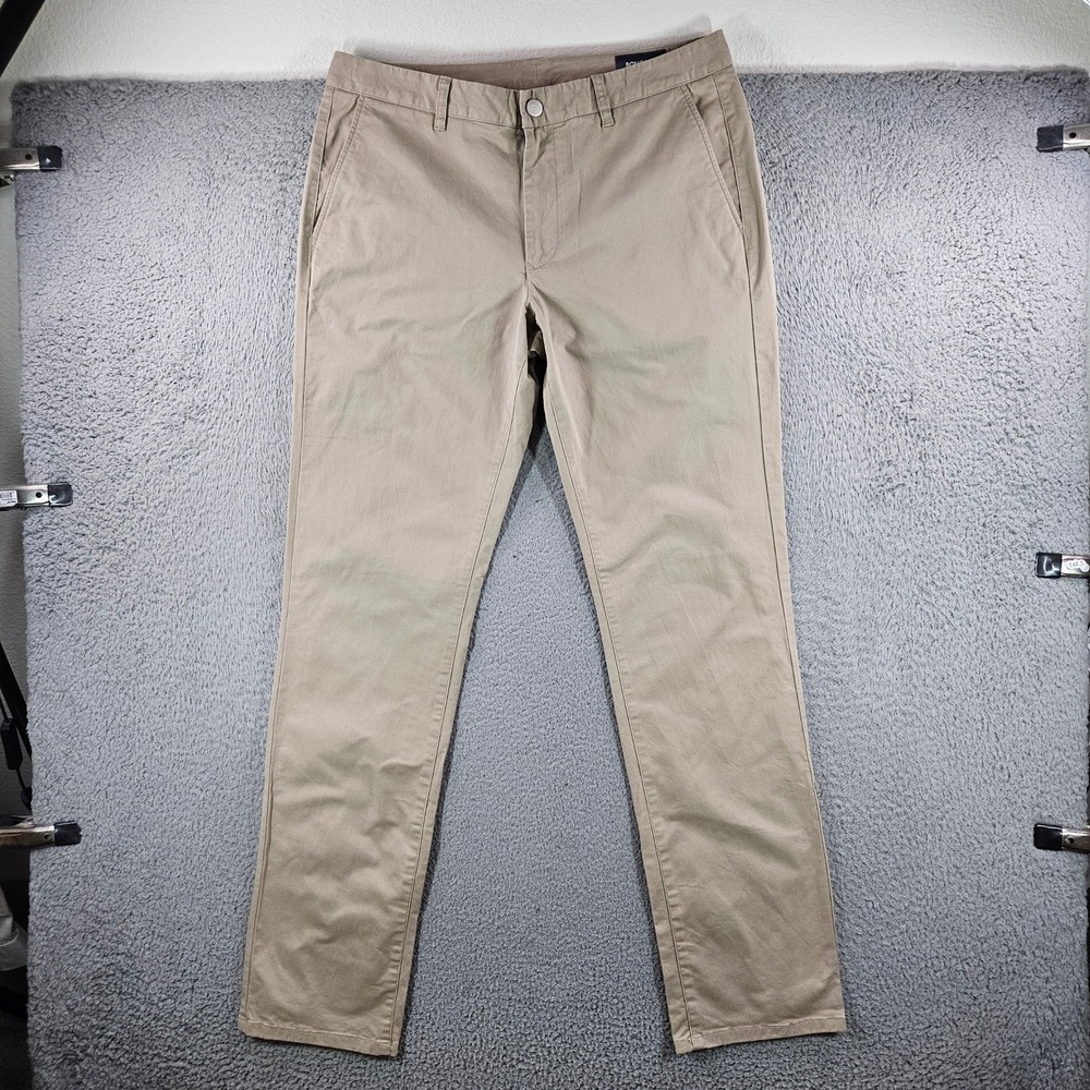 Bonobos Mens Slim Fit Chino Pants Tan Khaki Stretch Cotton Twill 34x34
